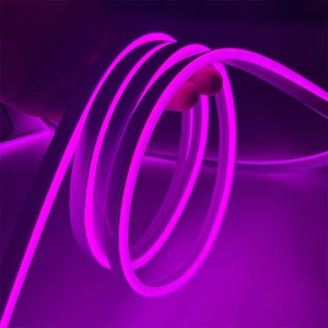 DC12V Pink color 5*12MM silica gel led neon flex rope IP65 Flexible Neon Signs rope