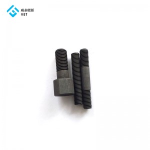 Hex graphite bolt and nut