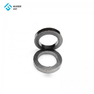 Flexible extruded graphite ring for machine sealing, for air compressor