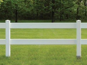 2 Rail PVC Vinyl Post and Rail Fence FM-301 For Horse, Farm and Ranch