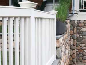 Flat Top PVC Vinyl Picket Fence FM-407 Pro Pool, Garden, and Decking