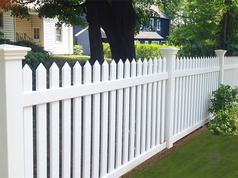 PVC Vinyl Picket Fence FM-401 For Residential Property, Garden Featured Image
