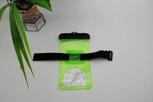 waterproof bag in green transparent