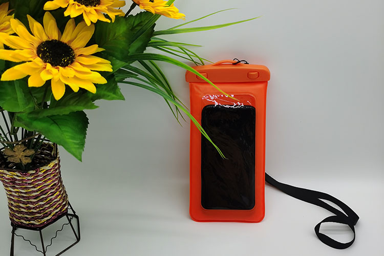 Professional China Customize Logo On Waterproof Phone Bag - Waterproof bag in orange color – Vivibetter Packaging