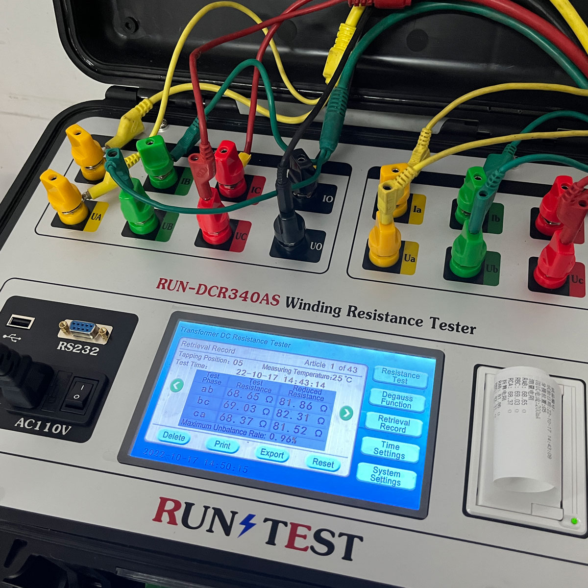 3 phase dc resistance tester