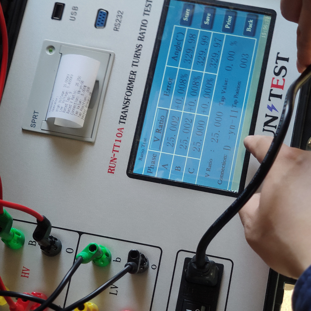 Transformer Current Ratio Tester Three Phase Turns Ratio TTR Tester