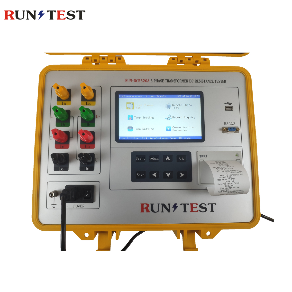 Three phase transformer winding DC Resistance Tester