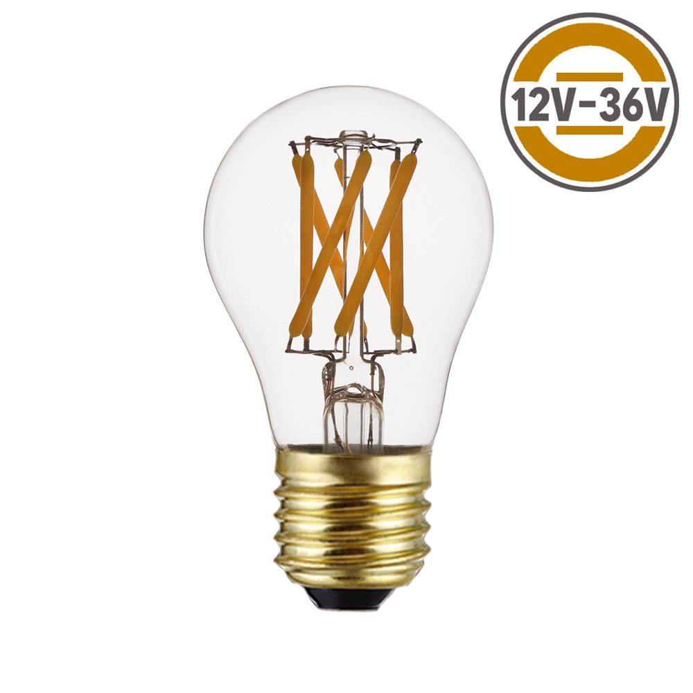 12v 24V edison bulbs A50 A15 E27 E26 ຖານ 5.5W 550lm 2700K dimmable