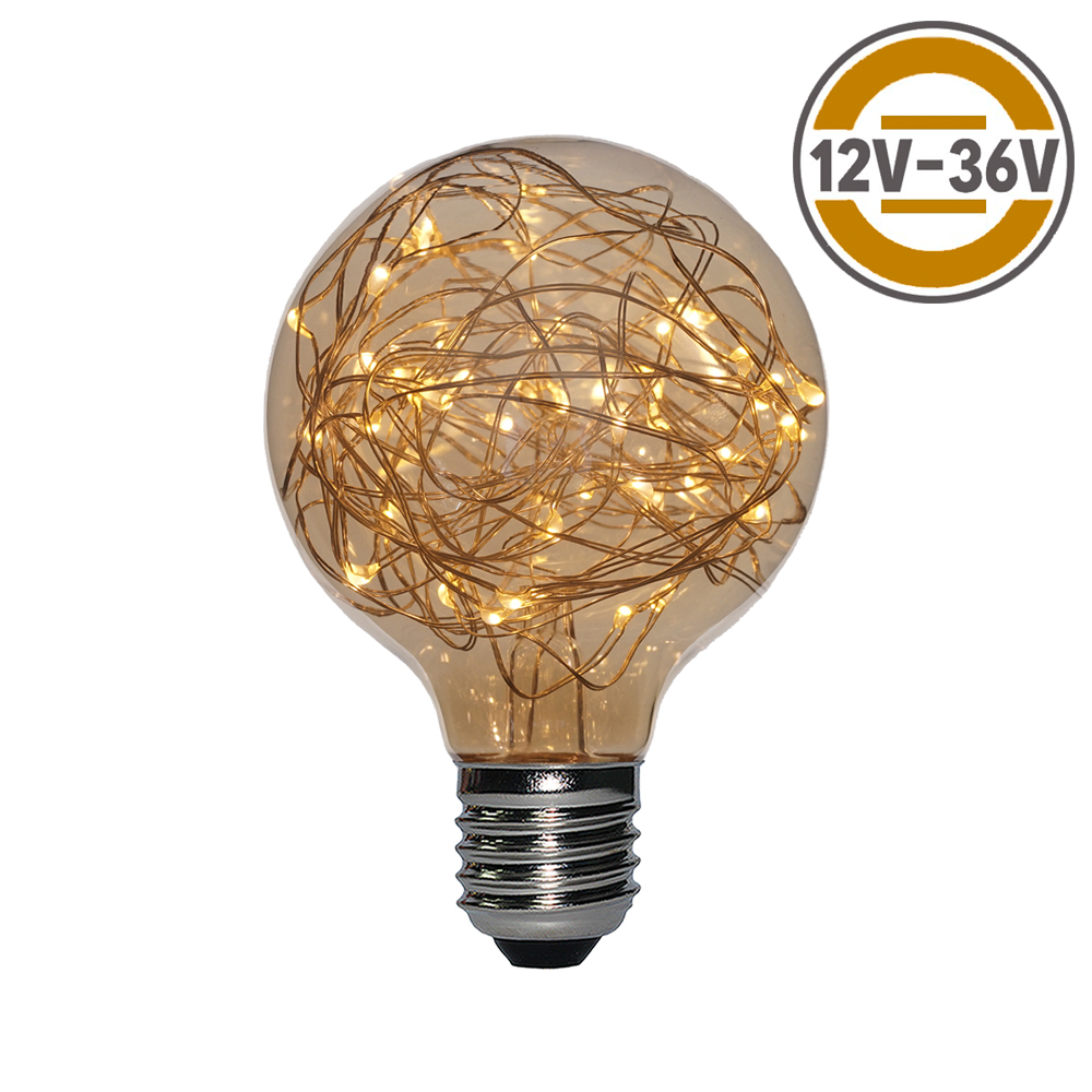 24V Edison Globe Wire  led Edison bulb G80 1.5W decorative lamp