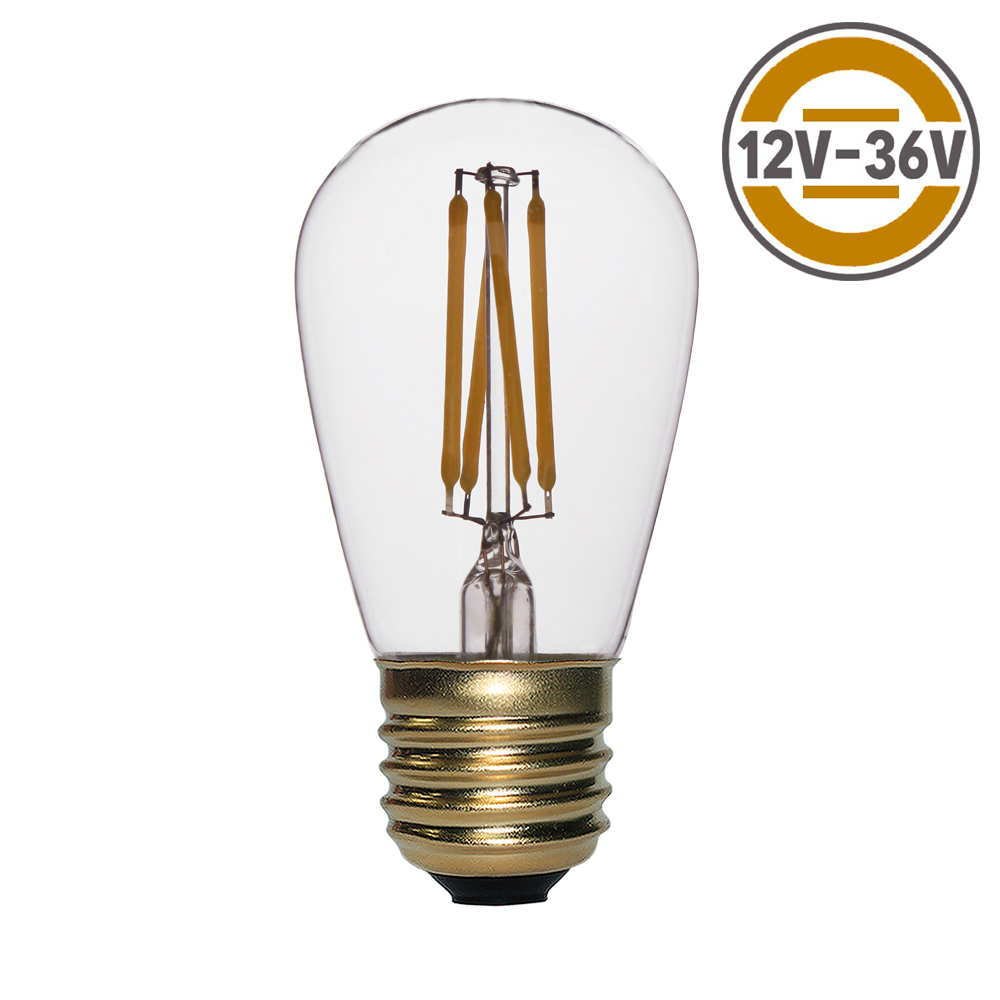 Plastic edison bulb S14 3.5W waterproof IP68 bulb for rope landscape lighting