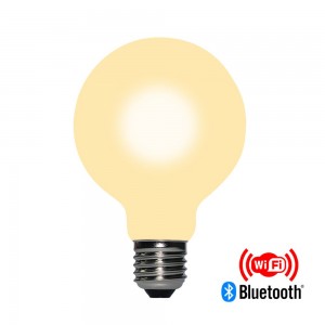 Smart dim to warm edison bulb G95 5W led matte white  1800K-5000K  Works with Alexa and Google Home