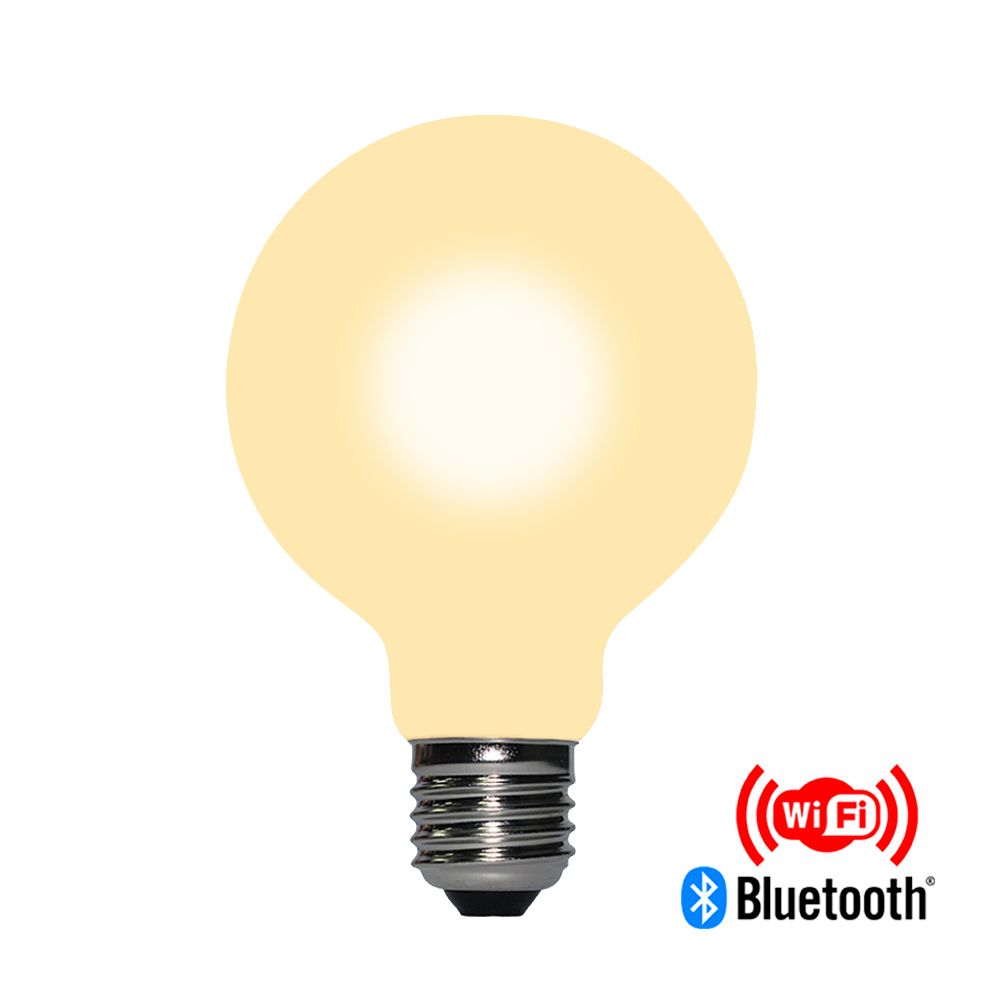 Smart dim to warm edison bulb G80 5W led matte white  1800K-5000K  Works with Alexa and Google Home