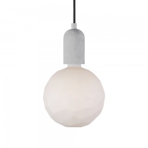 DIY lighting fixtures Concrete pendants with special decorative bulbs