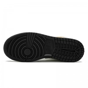 Jordan 1 Patent Black White Gold Sporty Shoes