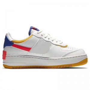 Air Force 1 Shadow White Blue Red Gum Casual Shoes ពណ៌