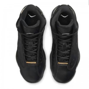 Jordan 13 Retro Black Metallic Gold Basketball Shoes For Women