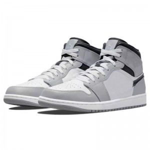 Баскетболни обувки Jordan 1 Mid 'Light Smoke Grey' с най-добро качество