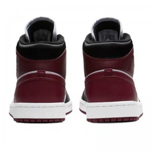 Jordan 1 Mid Maroon Trainer Shoes ຢູ່ Tesco