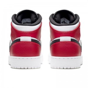 Jordan 1 Mid White Mainty Gym Red Shoes Track Shoes