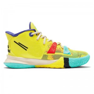 Kyrie 7 '1 World 1 People' Yellow Basketball Shoes Wide Feet