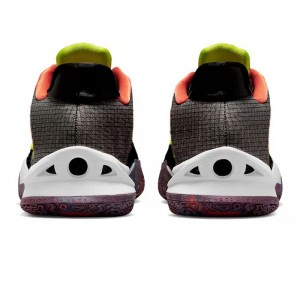 Kyrie Low 4 Black ijo oranye Basket Shoes Custom