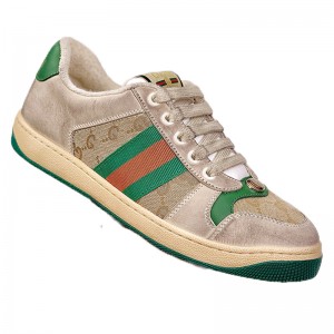 GG Screener Distressed ‘GG Canvas’ Retro Shoes For Ladies