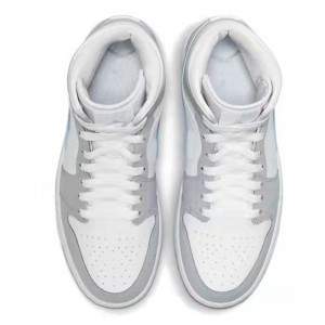Giày bóng rổ thiếu niên Jordan 1 Mid 'Wolf Grey Aluminium'