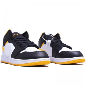 Jordan 1 Mid 'White Laser Orange' Retro Basketball Shoes Jordan
