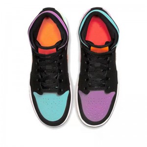 Jordan 1 Mid Candy Mga Sapatos sa Basketbol nga Duha ka Lahi nga Kolor