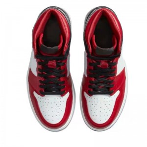 Jordan 1 srednje satenske crvene sportske cipele Online
