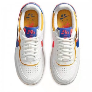 Air Force 1 Shadow White Blue Red Gum Casual Shoes Kulur