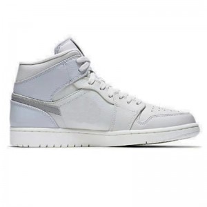Jordan 1 Mid SE 'Bone Grey' Signed Jointly Basketball Shoes