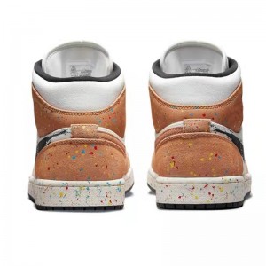 Jordan 1 Mid SE 'Brushstroke Paint Splatter' Basketball Shoes Colorful