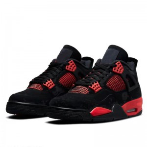 Jordan 4 Red Thunder Retro Schuhe Leder