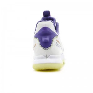Lebron Witness 5 White Gold Purple Sport Shoes Logos de marcas