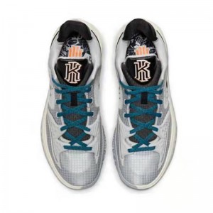 Kyrie Low 4 White Gris Basketball Shoes Evolution