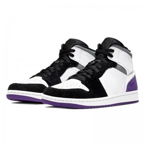 Jordan 1 mid Varsity Purple Basketball Shoes Low Cut