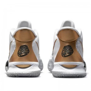 Kyrie 7 Beyaz Metalik Altın Basketbol Ayakkabıları Mağazaları