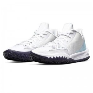 Kyrie Low 4 White Blue Basketball Shoes On Sale Pi bon
