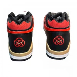 Zapatos de baloncesto Air Flight Legacy negro vermello ouro corte baixo