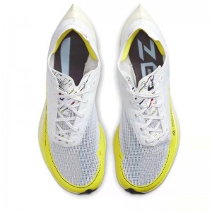 Pantofi de alergat ZoomX Vaporfly NEXT% 2, albi, galbeni, care te fac mai rapid