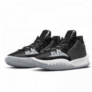 Kyrie Low 4 Black gray Basketball Shoes Design