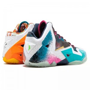 LeBron 11 Premium 'What The LeBron' Basketball Shoes Mebala e fapaneng
