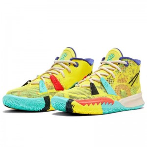 Kyrie 7 '1 World 1 People' Yellow Basketball Shoes Wide Feet