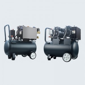 Portable 550W/750W with 30L Tank Silent 8 Bar Oil Free Piston Air Compressor for Home Using Painting, Decoration, Laboratory