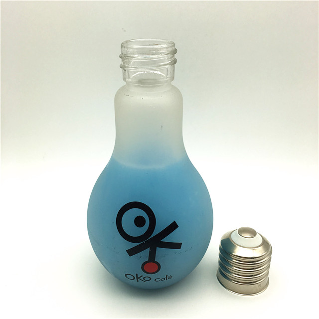 frosted  light bulb glass bottle,500ml Featured Image