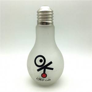frosted  light bulb glass bottle,500ml