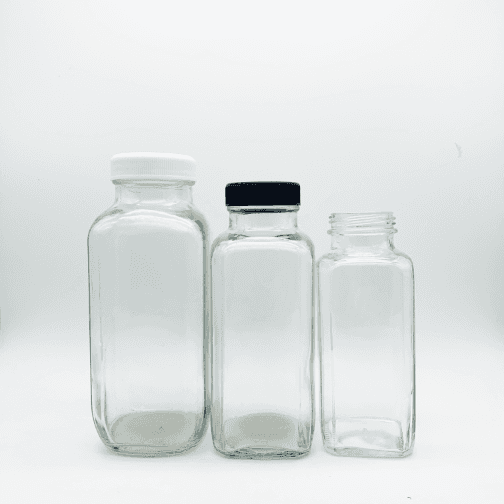 Wholesale Clear  200ML/350ML/480ML Milk Juice Glass Bottle   with Lids in Xuzhou Featured Image