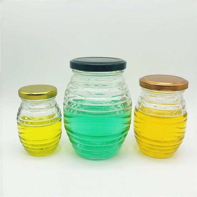 100/250/500/1000g clear/empty glass honey jar/bottle