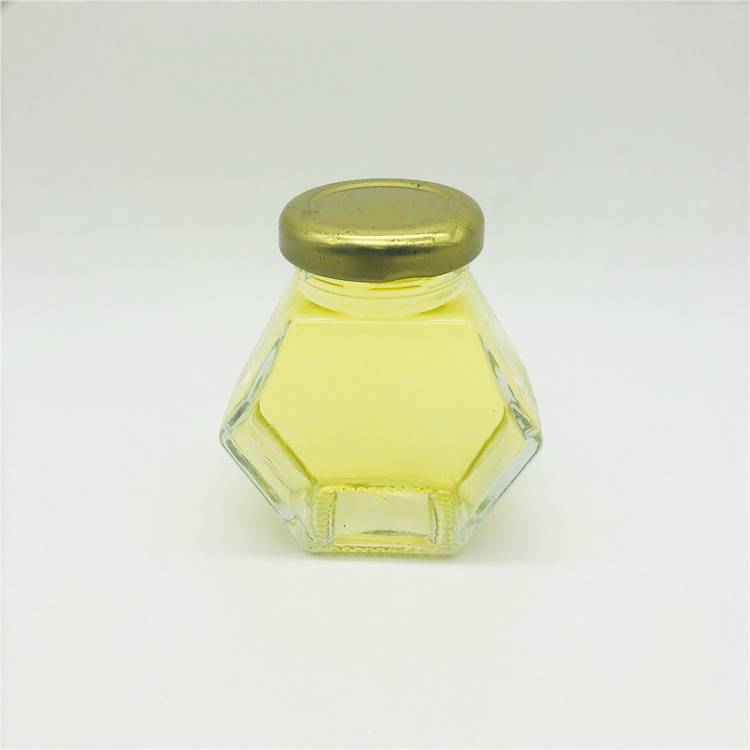 Cute mini 60ml 2oz empty transparent glass honey jar/bottle